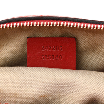 Gucci Monogram Vintage Web Medium Boston Red 7 of 14
