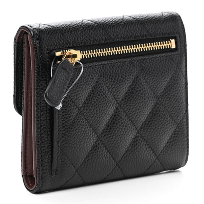 Chanel Caviar Quilted Compact Flap Wallet Black 3 of 9