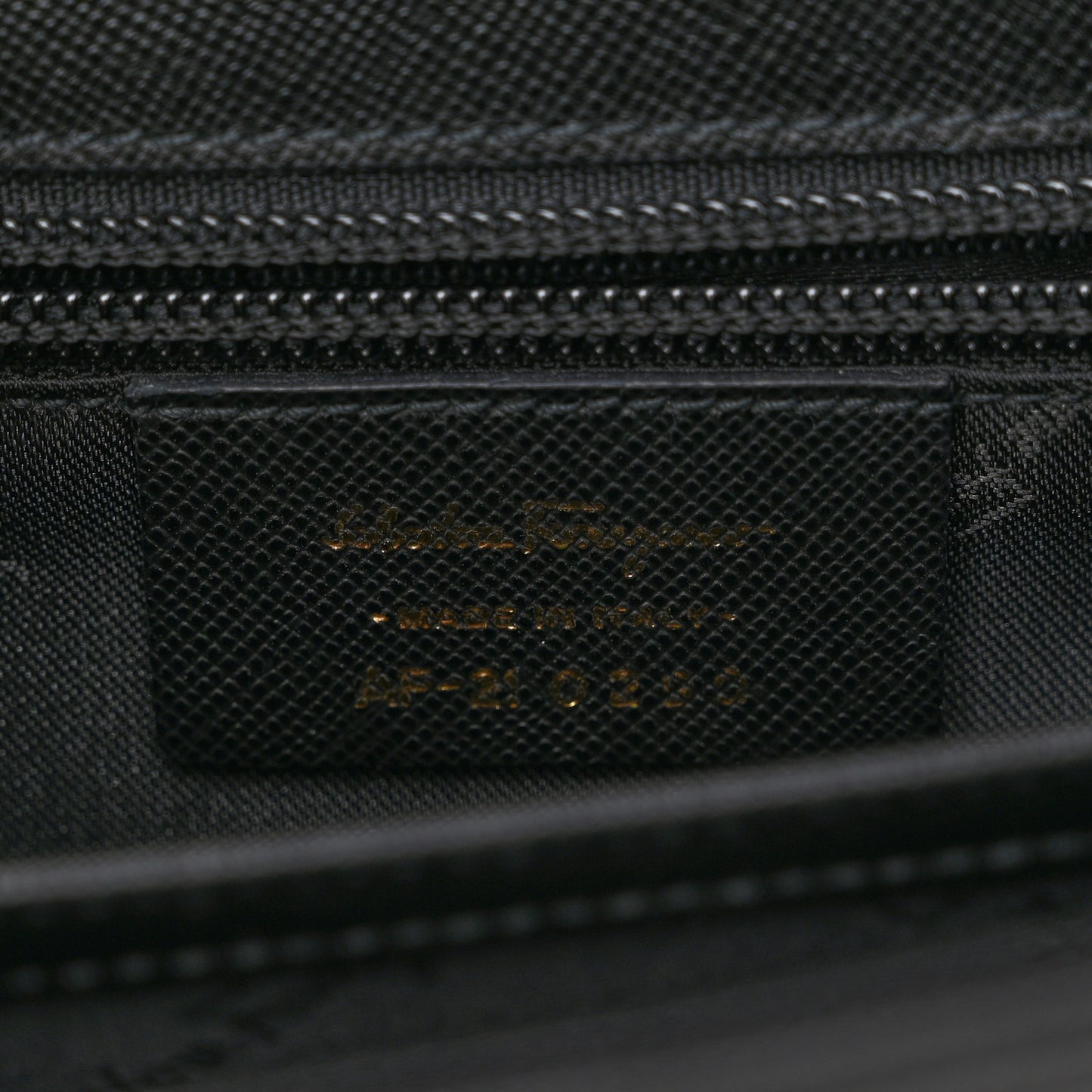 Hammered Calfskin Gancini Top Handle Bag Black