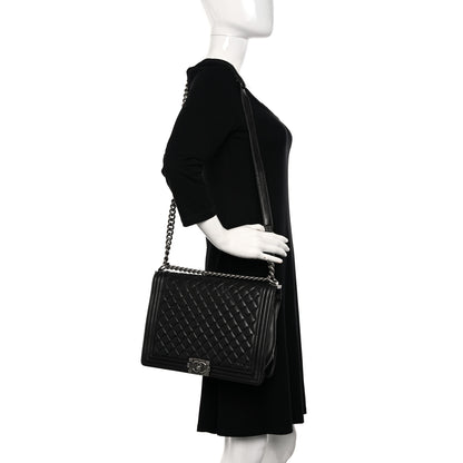 Chanel Calfskin Quilted Large Boy Flap Black 2 of 17