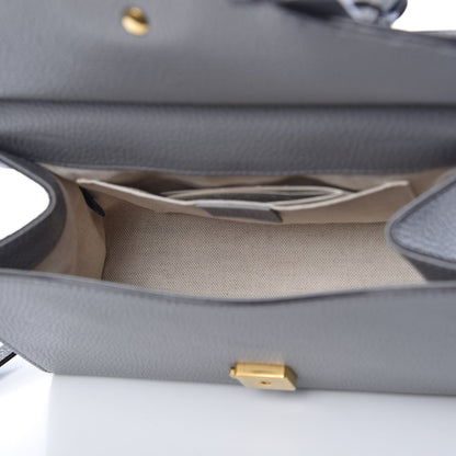 Gucci Cellarius Calfskin Mini GG Marmont Top Handle Bag Deep Grey 5 of 7