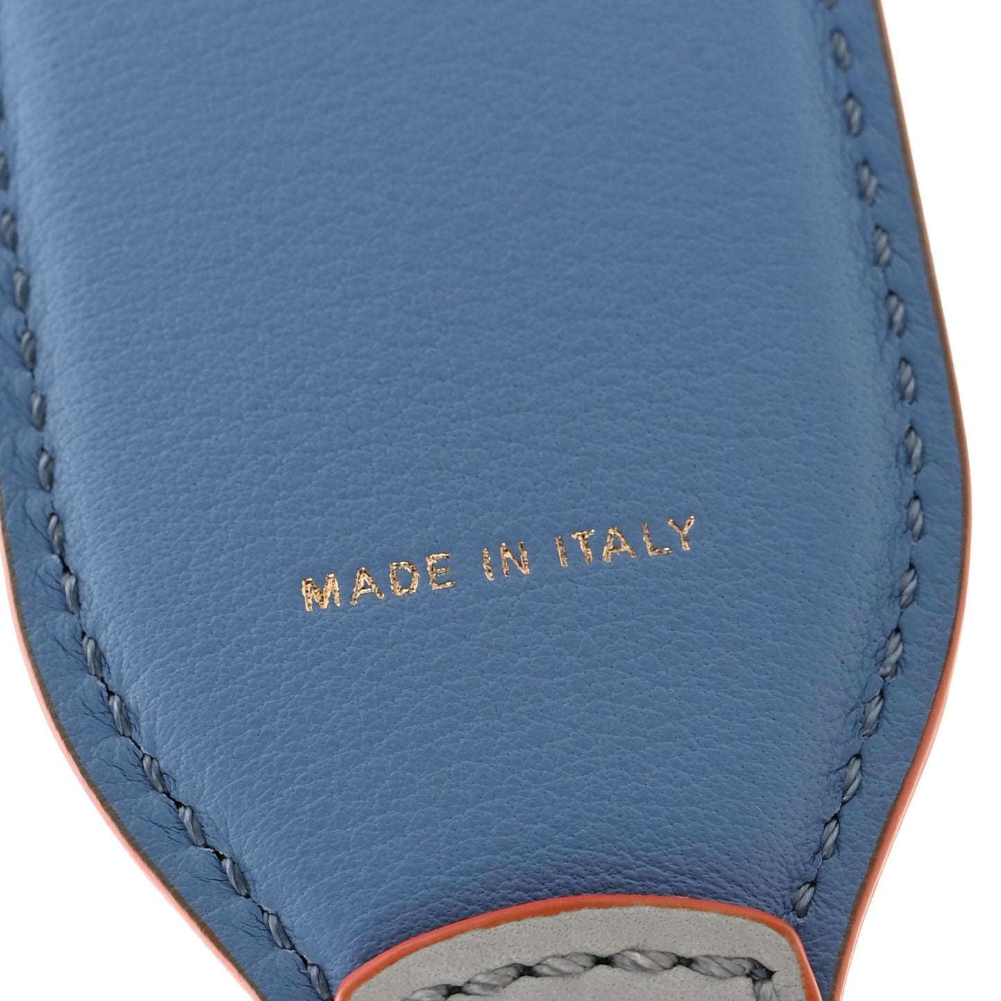 Vitello Dolce Fun Fair Metal Studded Strap You Grigio Perla Blue Multicolor