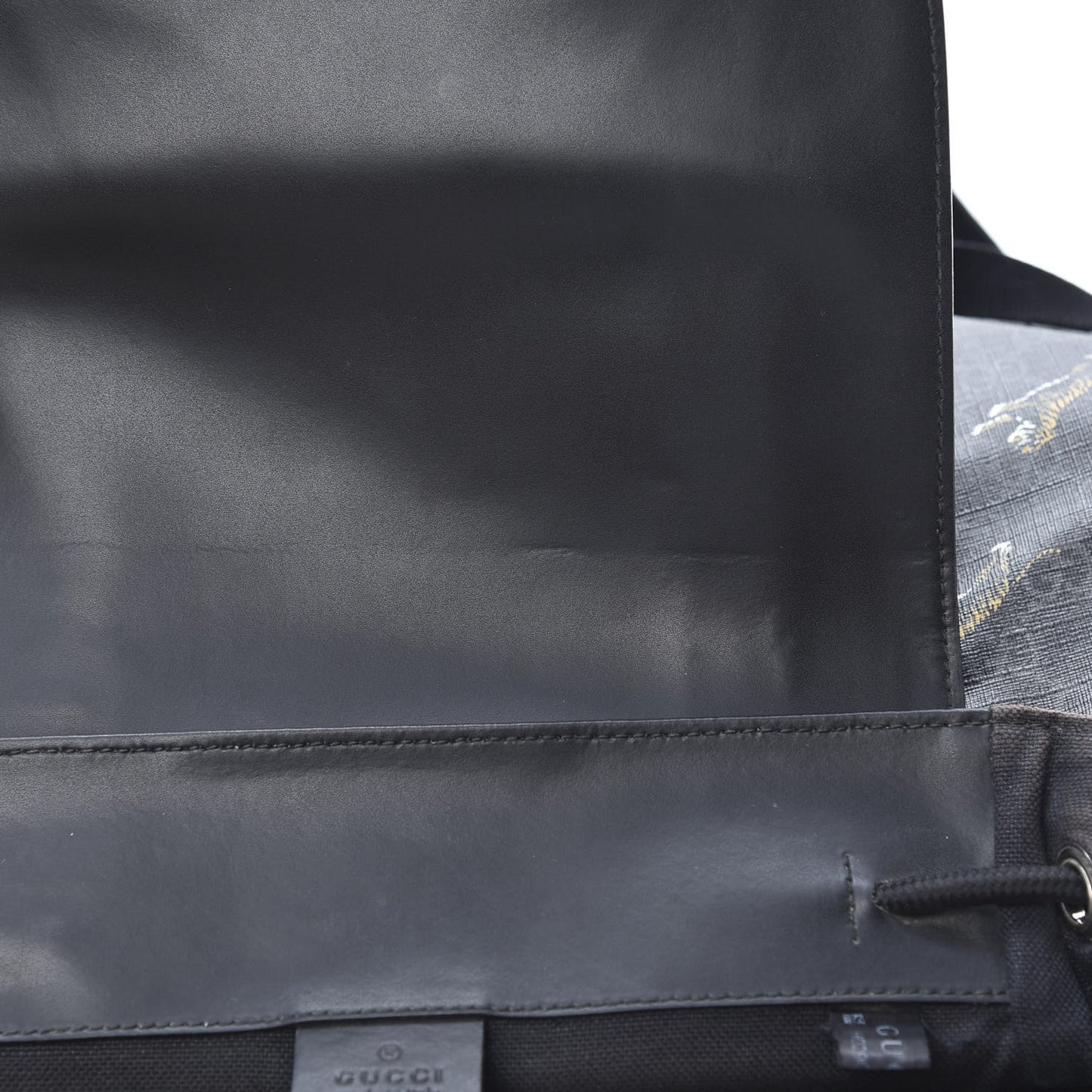 GG Supreme Monogram Tigers Double Buckle Backpack Black Multicolor