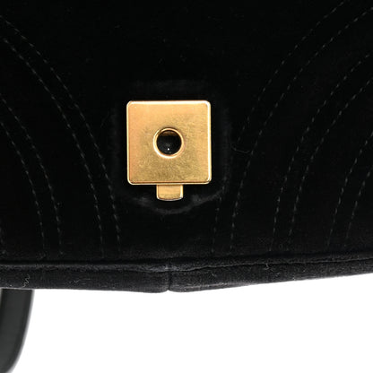 Gucci Velvet Matelasse Mini GG Marmont Shoulder Bag Black 16 of 25