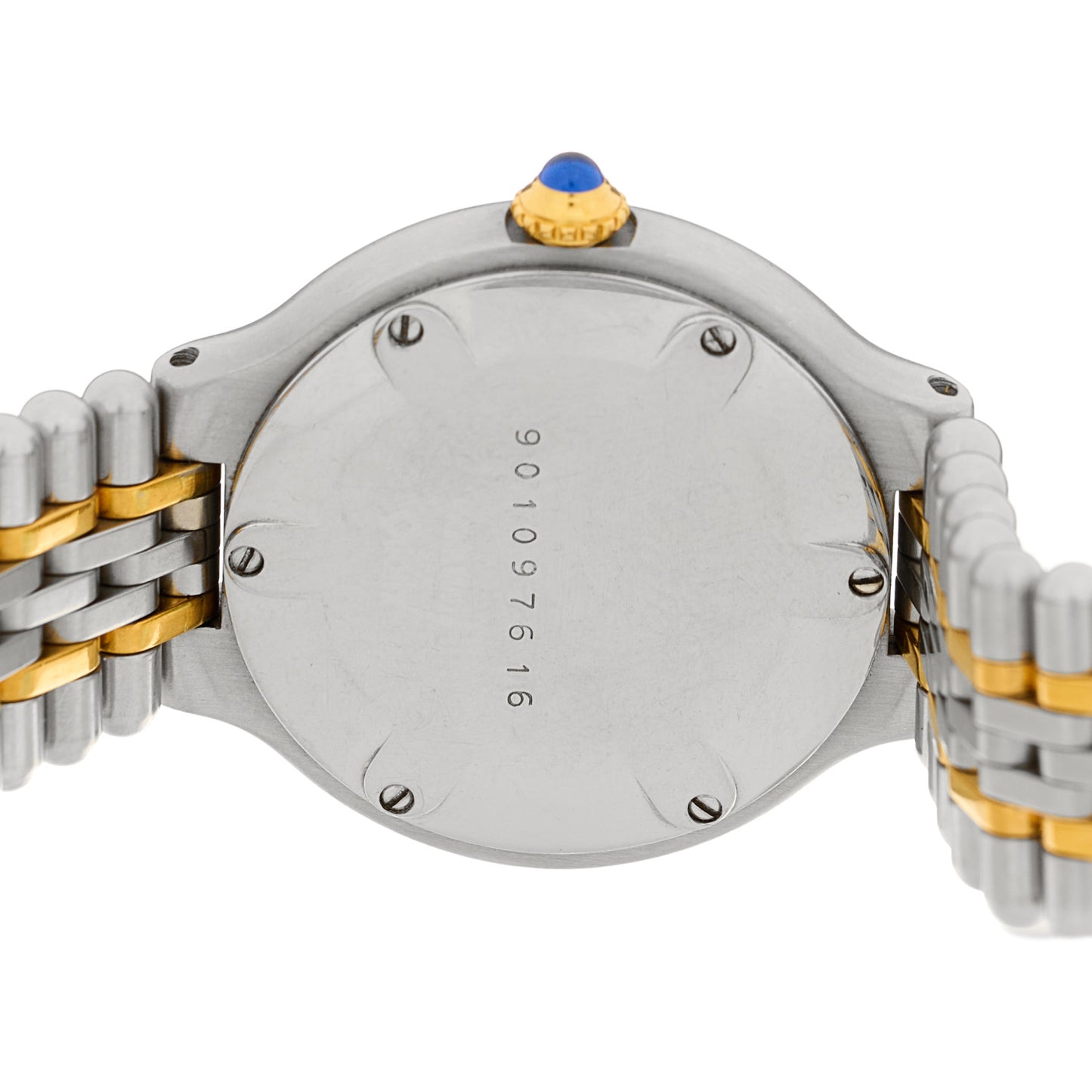 Stainless Steel 18K Yellow Gold 28mm Must De 21 Bullet Link Quartz Watch