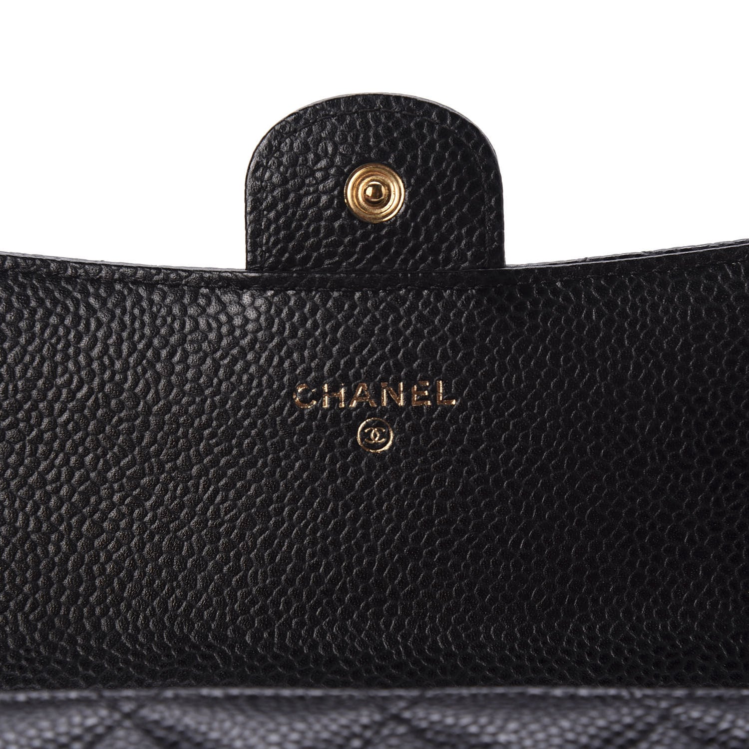 Chanel Caviar Quilted Large Gusset Flap Wallet Black 7 of 10