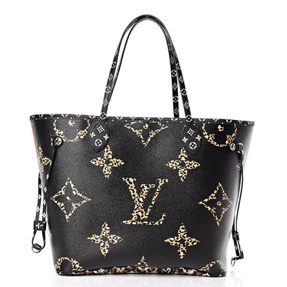 Louis Vuitton Monogram Giant Jungle Neverfull MM Black 3 of 10