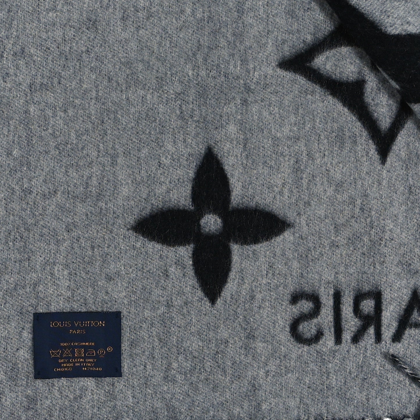 Cashmere Monogram Reykjavik Scarf Black