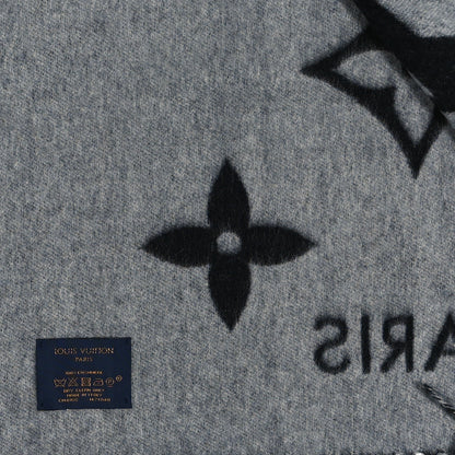 Louis Vuitton Cashmere Monogram Reykjavik Scarf Black 3 of 3