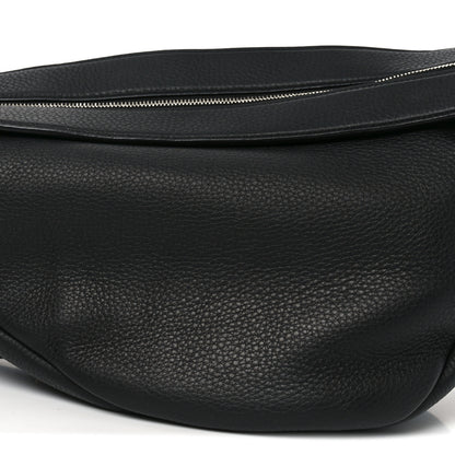 The Row Grained Calfskin Large Slouchy Banana Bag Black 8 of 10
