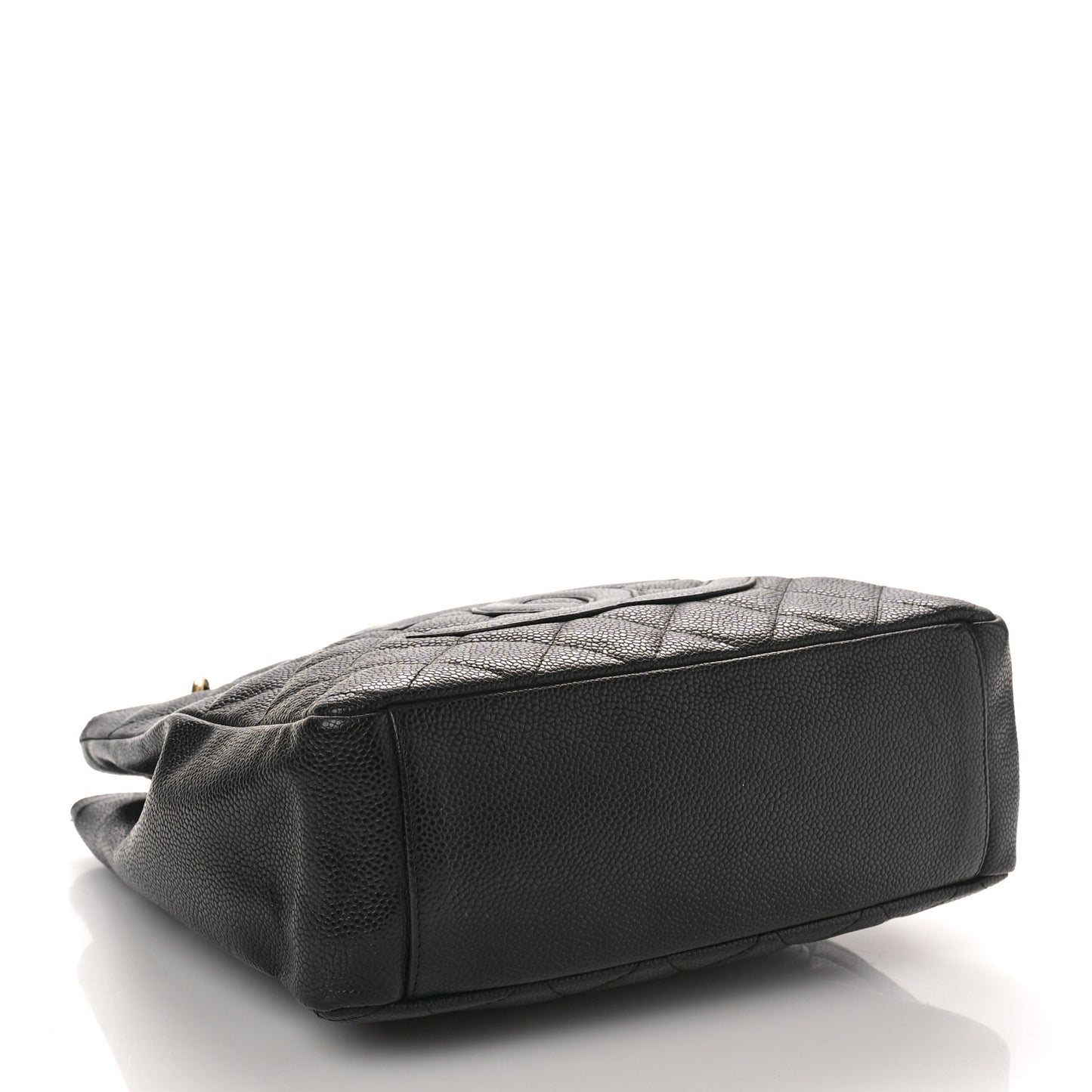 Caviar Quilted Petit Shopping Tote PST Black