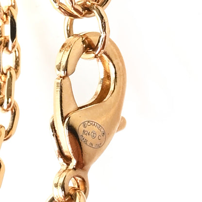 Chanel Pearl Crystal CC Star Choker Necklace Gold Pearly White 4 of 4