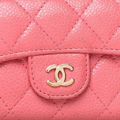 Chanel Caviar Quilted Classic 4 Key Holder Wallet Pink 9 of 14