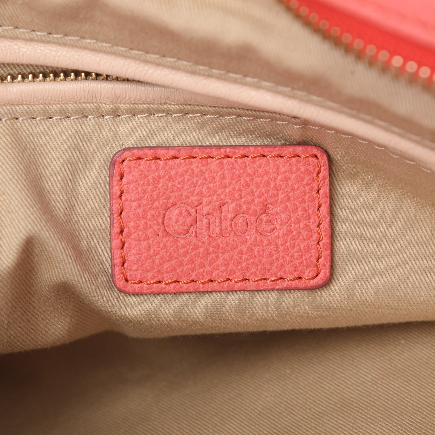 Chloe Calfskin Large Paraty Coral 5 of 10