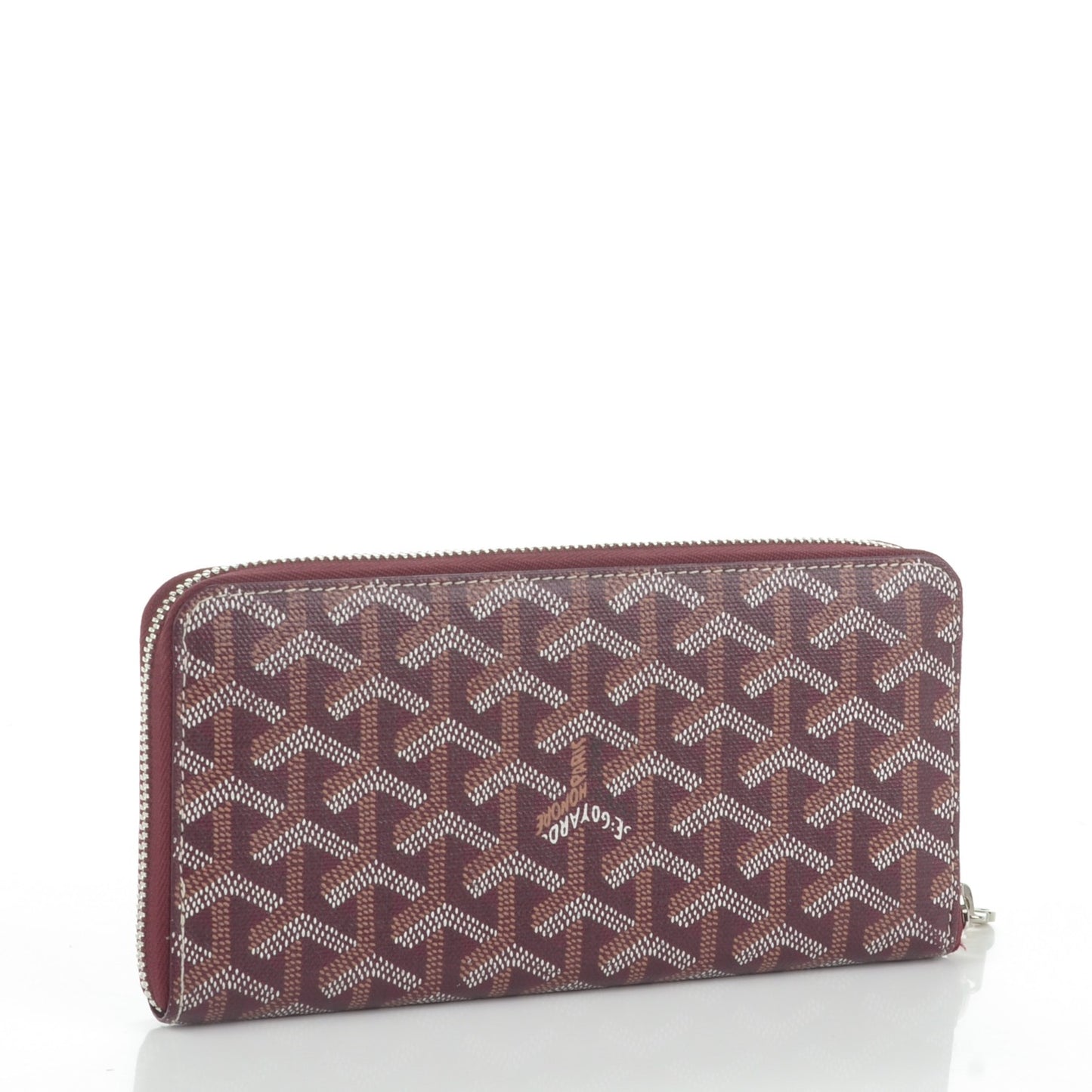 Goyardine Matignon Zip Around GM Wallet Burgundy