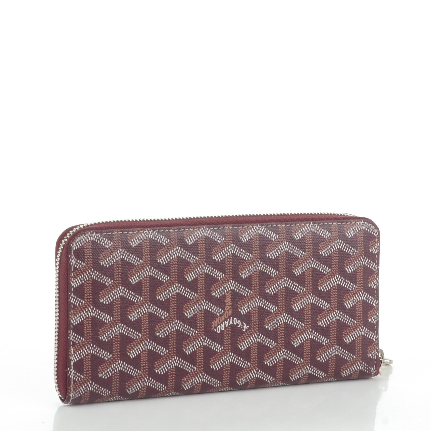 Goyard Goyardine Matignon Zip Around GM Wallet Burgundy 3 of 6