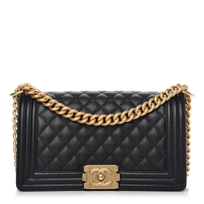 Chanel Caviar Quilted Medium Boy Flap Black 1 of 11