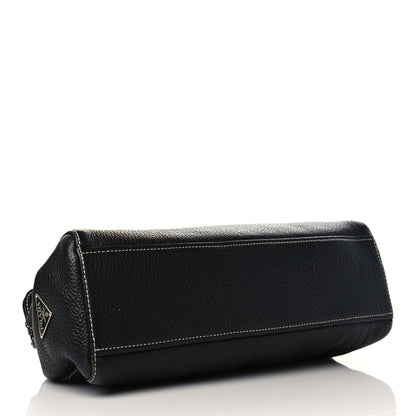 Prada Vitello Daino Shoulder Bag Black 3 of 7