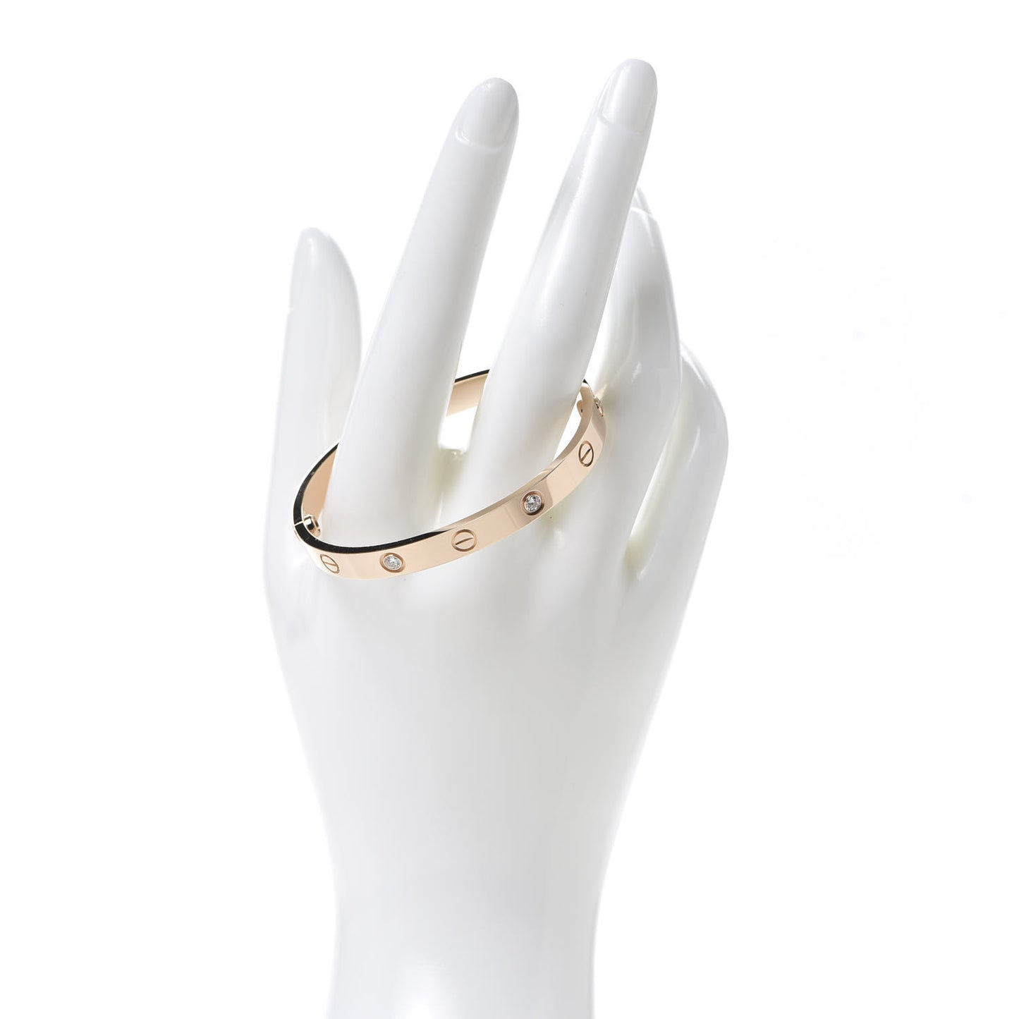 18K Pink Gold 4 Diamond LOVE Bracelet 16