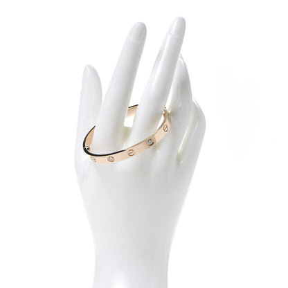 Cartier 18K Pink Gold 4 Diamond LOVE Bracelet 16 2 of 7