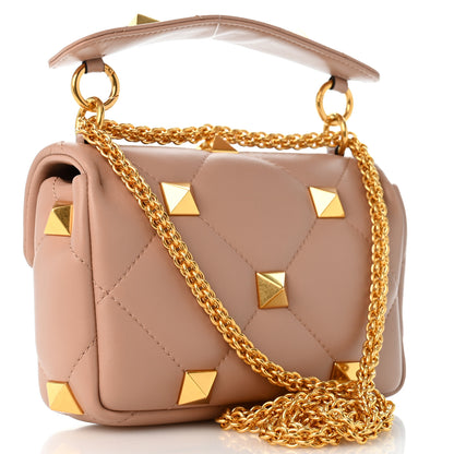 Valentino Garavani Nappa Small Roman Stud Shoulder Bag Rose Cannelle 3 of 10