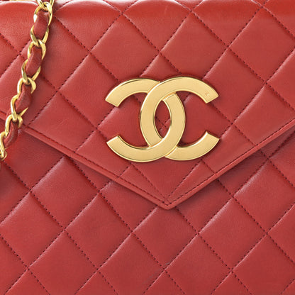 Chanel Lambskin Quilted Envelope Flap Red 10 of 11