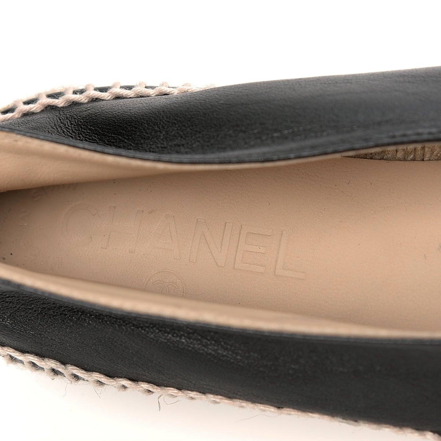 Lambskin CC Espadrilles 38 Black