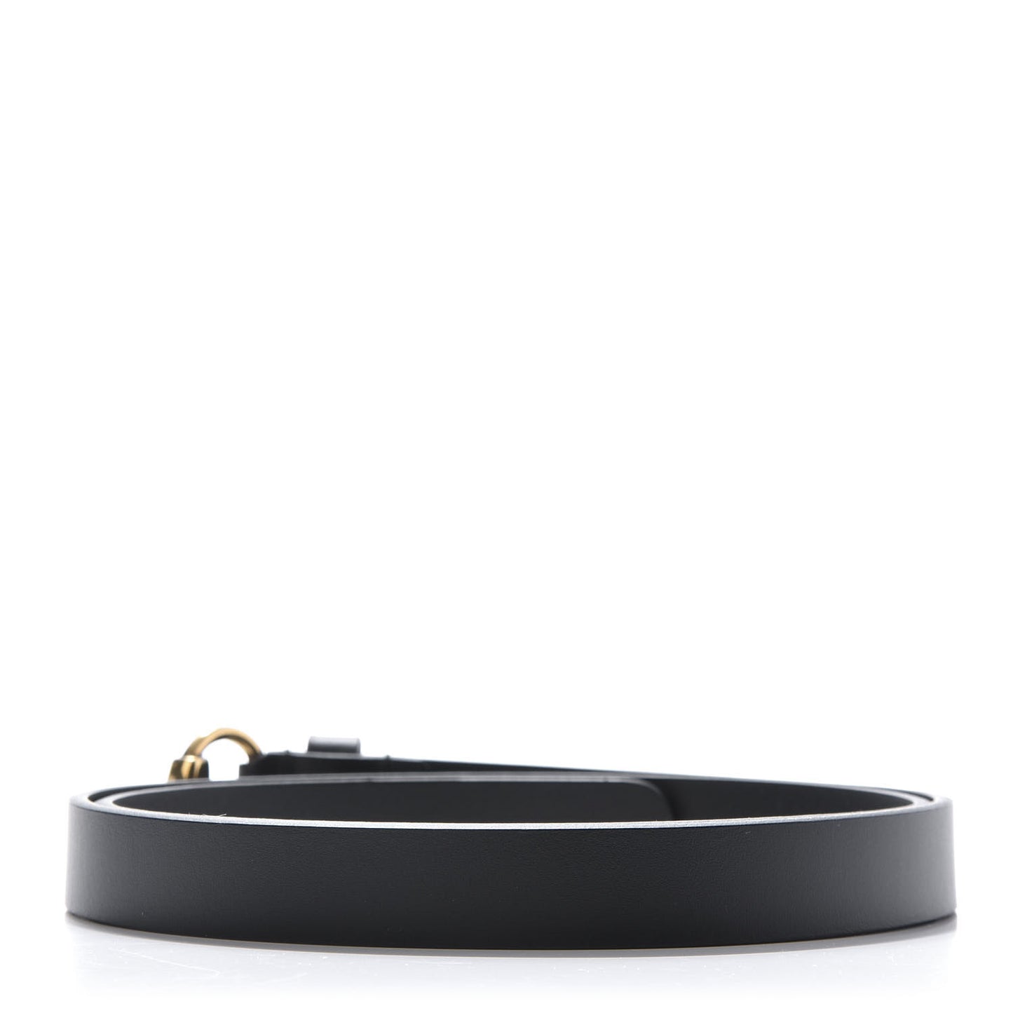 Calfskin Horsebit Buckle Belt 90 36 Black