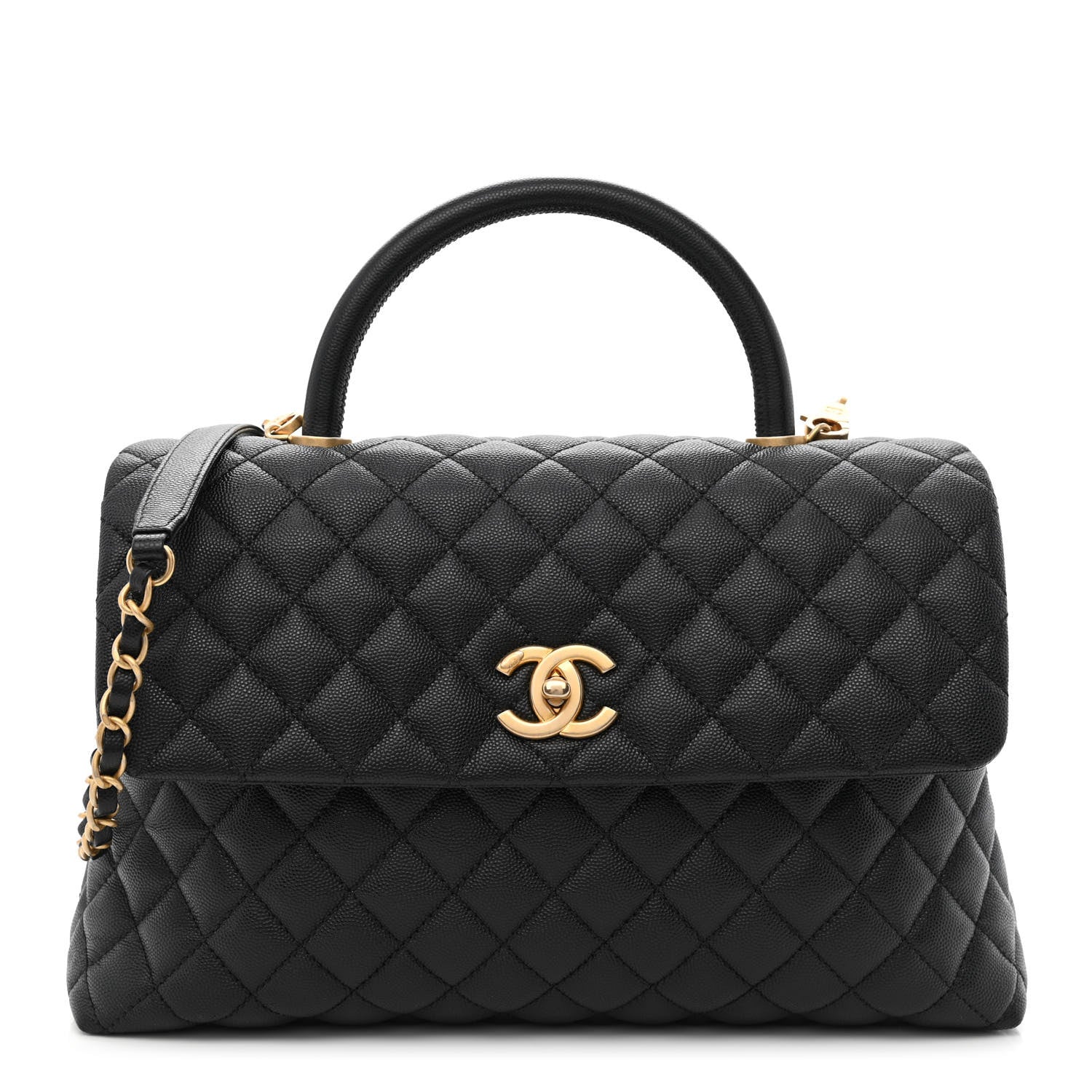 Chanel Caviar Quilted Medium Coco Handle Flap Black 1 of 10