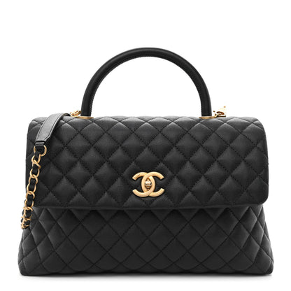 Chanel Caviar Quilted Medium Coco Handle Flap Black 1 of 10