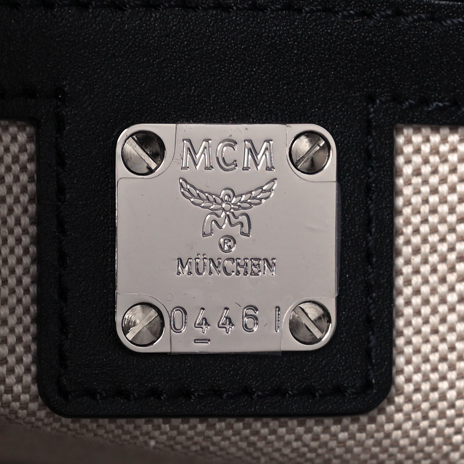 MCM Nappa Jacquard Monogram Large Tote Grey 7 of 15