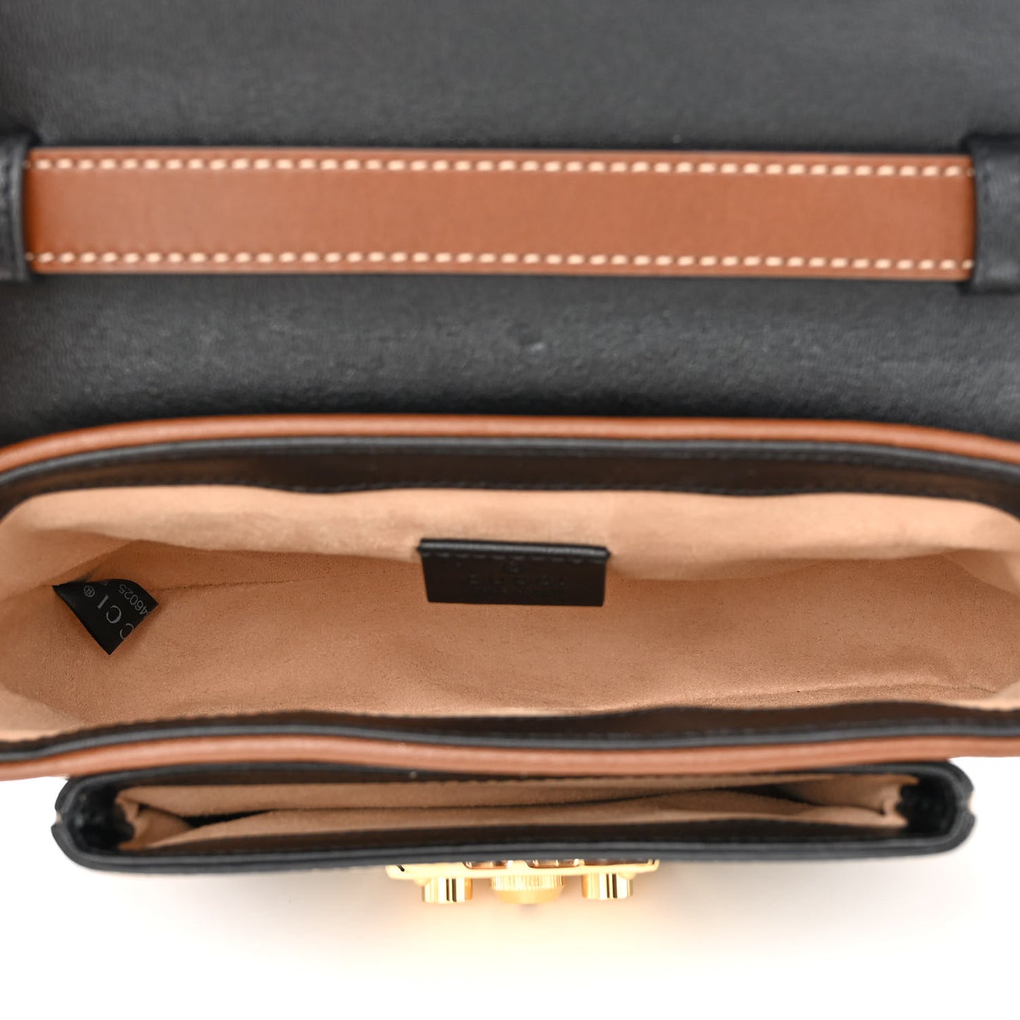 GG Supreme Monogram New Sakai Lux Calfskin Mini Padlock Flap Pocket Shoulder Bag Beige Ebony Black Cuir