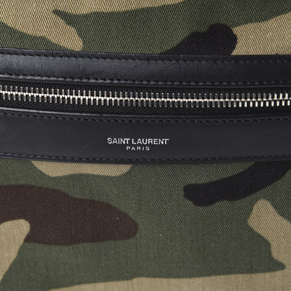 Saint Laurent Canvas Giant City Sweet Dreams Shark Backpack Camo 10 of 11