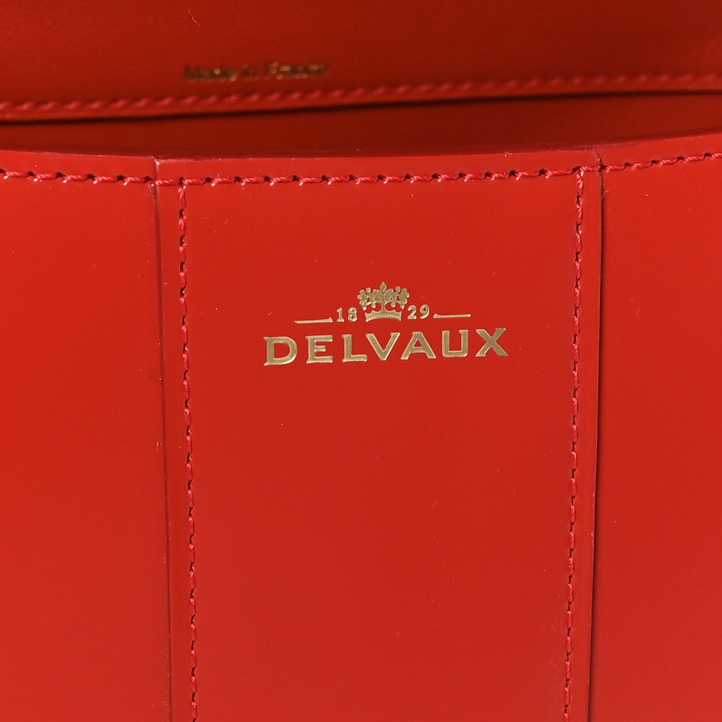 Box Calfskin MM Brillant Satchel Red