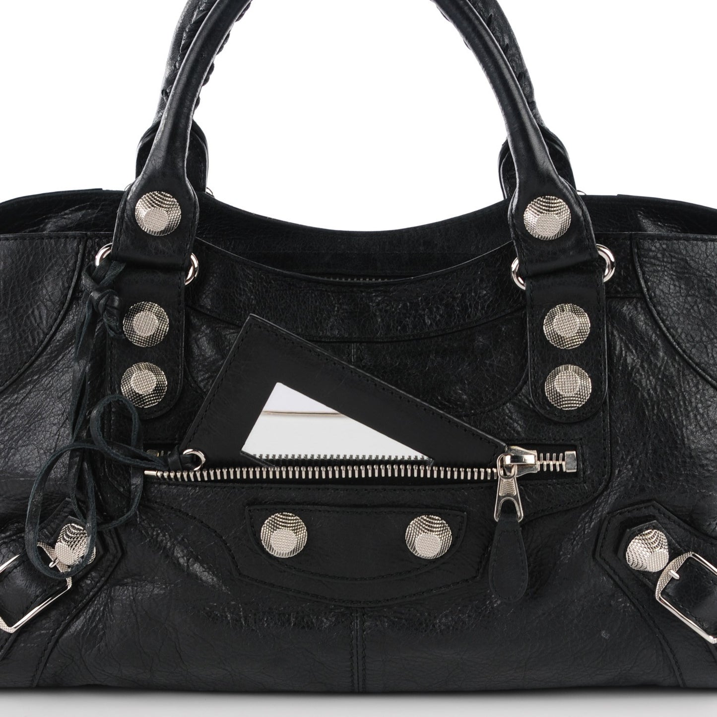 Agneau Giant 21 Silver Hardware Part Time Black