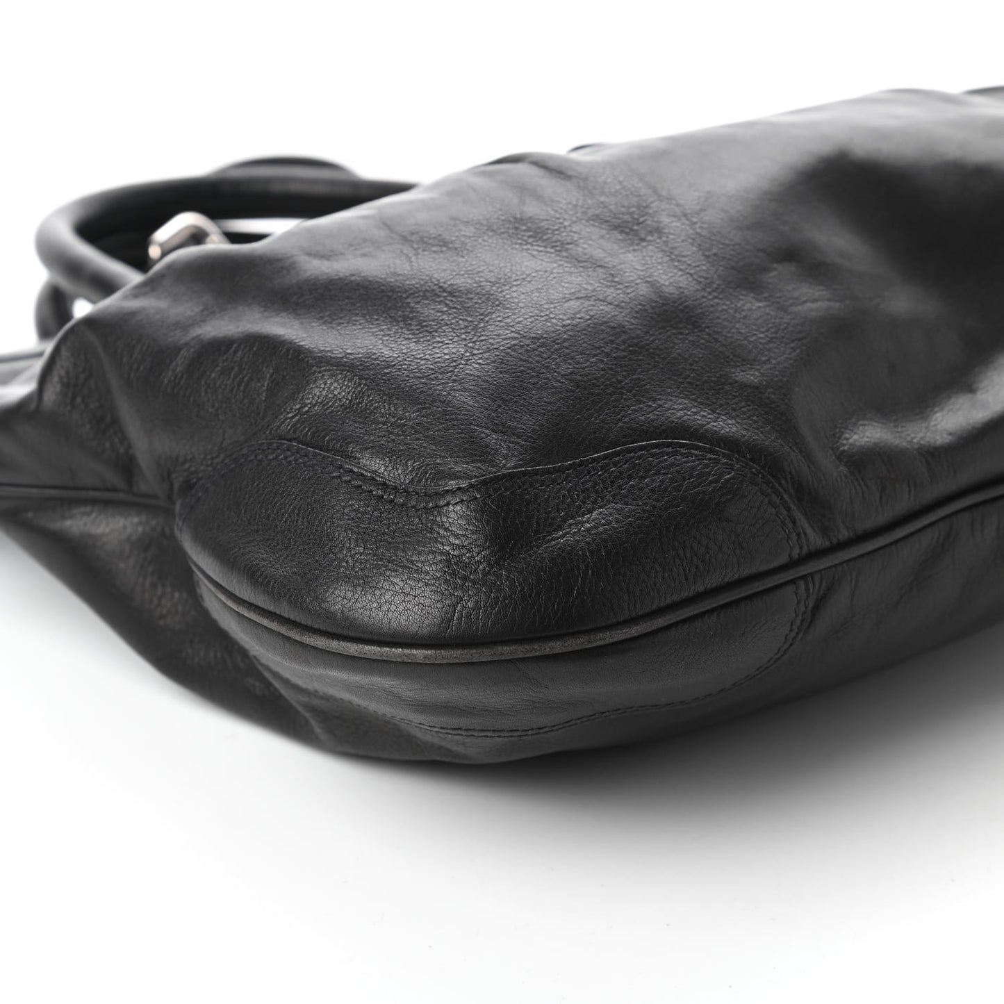 Soft Calf Shopping Tote Black