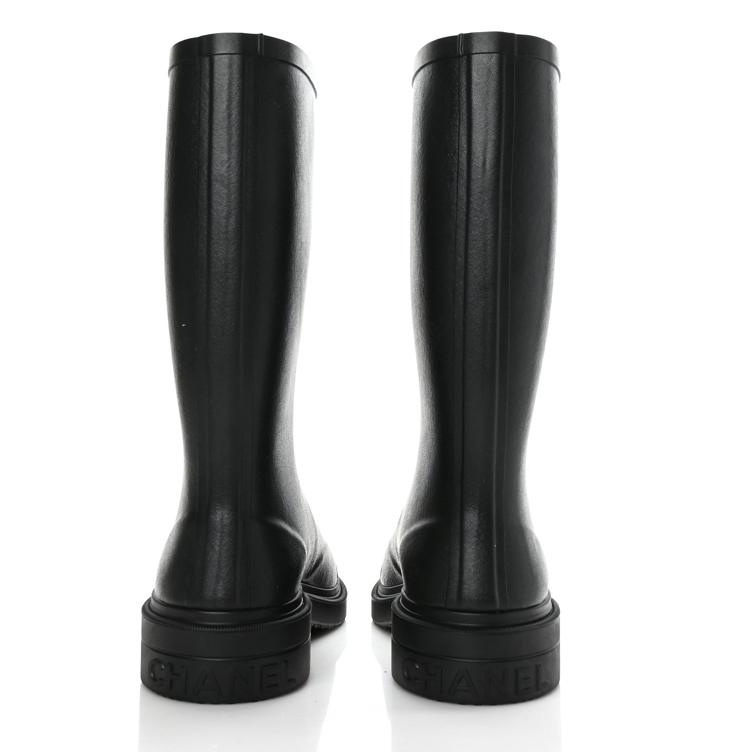 Chanel Caoutchouk CC High Boots 42 Black 5 of 8