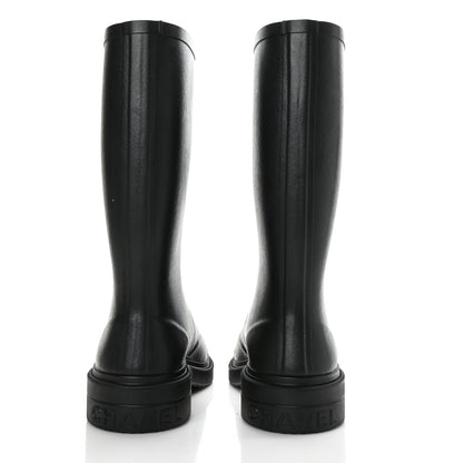 Chanel Caoutchouk CC High Boots 42 Black 5 of 8