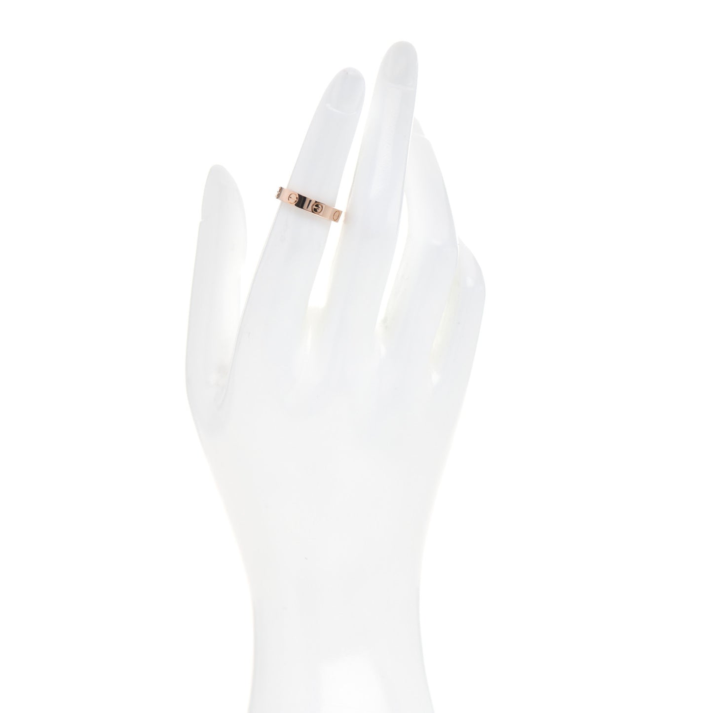 18K Pink Gold 3.5mm LOVE Wedding Band Ring 49 4.75