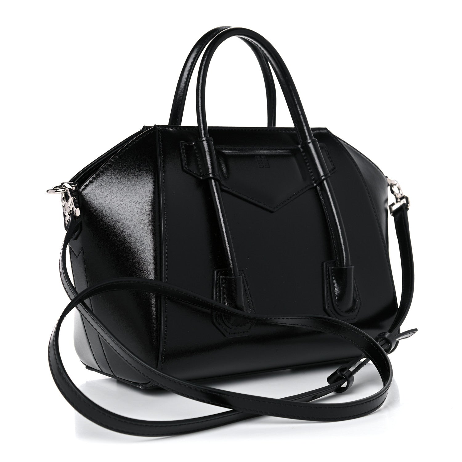Givenchy Box Calfskin Mini Lock Antigona Shoulder Bag Black 3 of 13