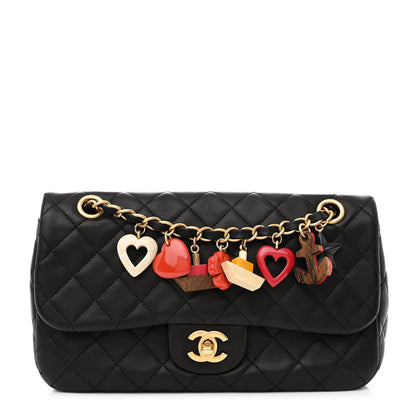 Chanel Lambskin Quilted Medium Cruise Charm Single Flap Black 1 of 10
