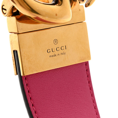 Gucci Plutone Calfskin 37mm GG Marmont Reversible Belt 90 36 Fuschia Pink 6 of 10
