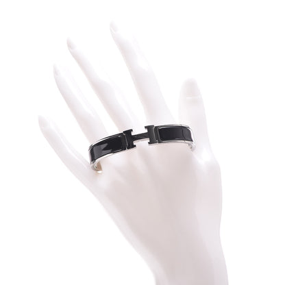 Hermes Enamel Narrow Clic Clac H Bracelet PM Black 2 of 5
