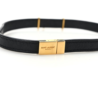 Saint Laurent Calfskin Opyum Double Wrap Bracelet M Black 4 of 4