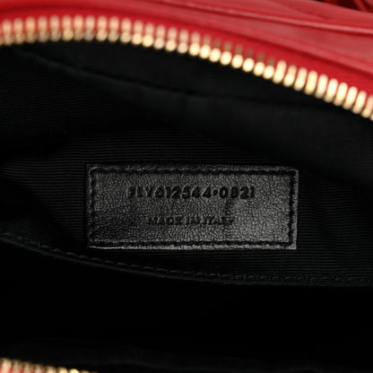 Saint Laurent Calfskin Matelasse Monogram Lou Camera Bag Opyum Red 7 of 14
