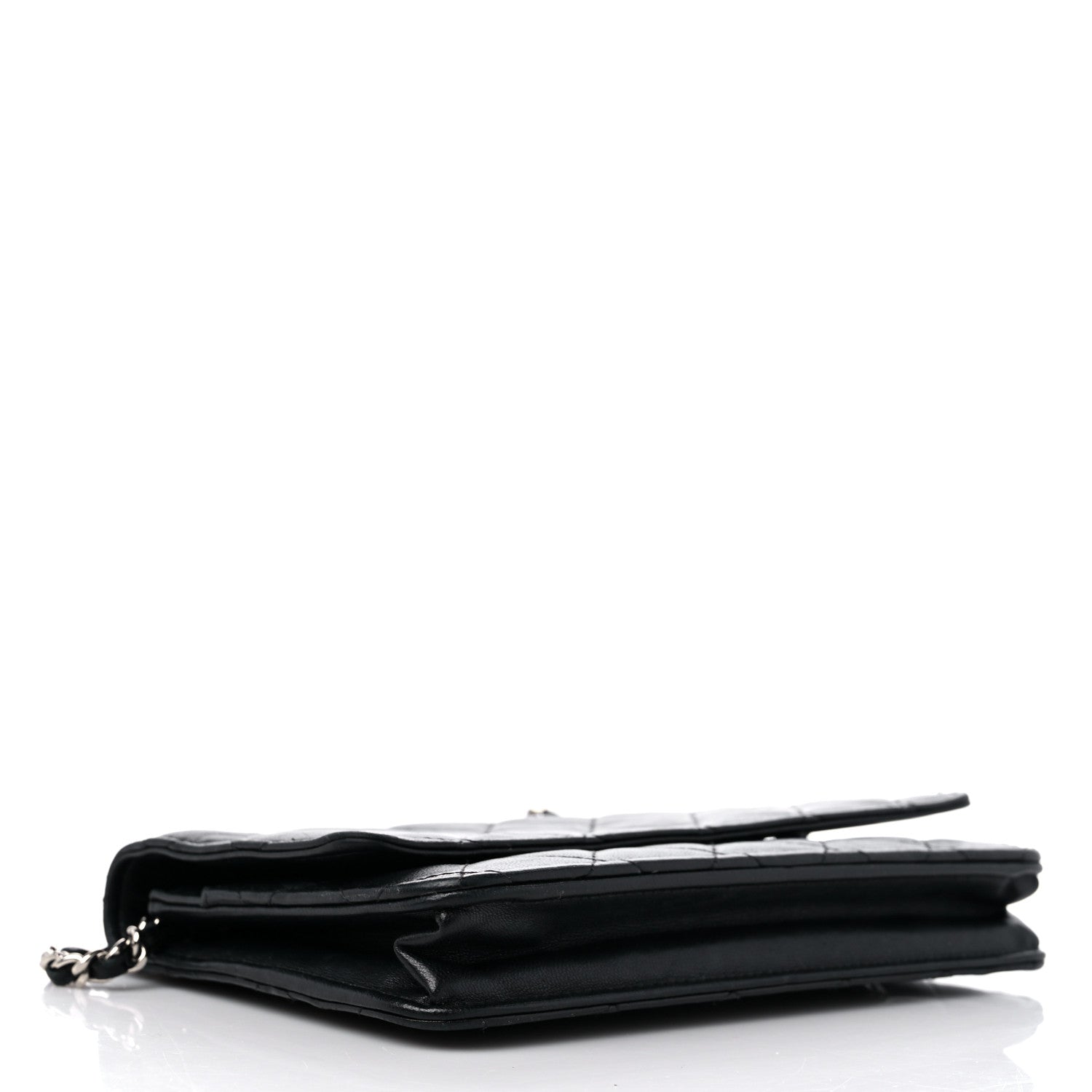 Chanel Lambskin Quilted Wallet On Chain WOC Black 4 of 17