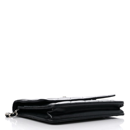 Chanel Lambskin Quilted Wallet On Chain WOC Black 4 of 17