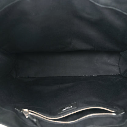 Saint Laurent Raffia Linen Calfskin Rive Gauche Tote Black 4 of 10