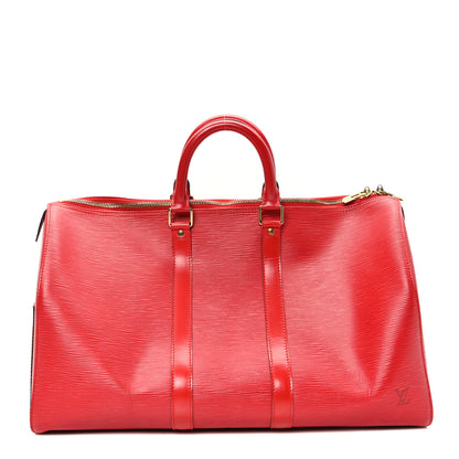 Louis Vuitton Epi Keepall 45 Castillan Red 1 of 11