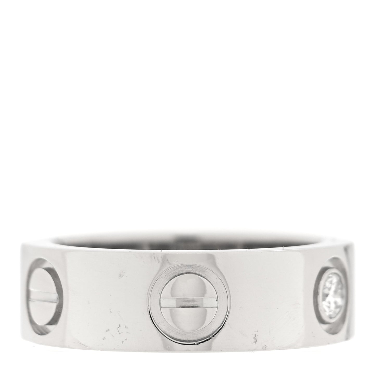 Platinum Diamond 5.5mm LOVE Ring 46 3.75